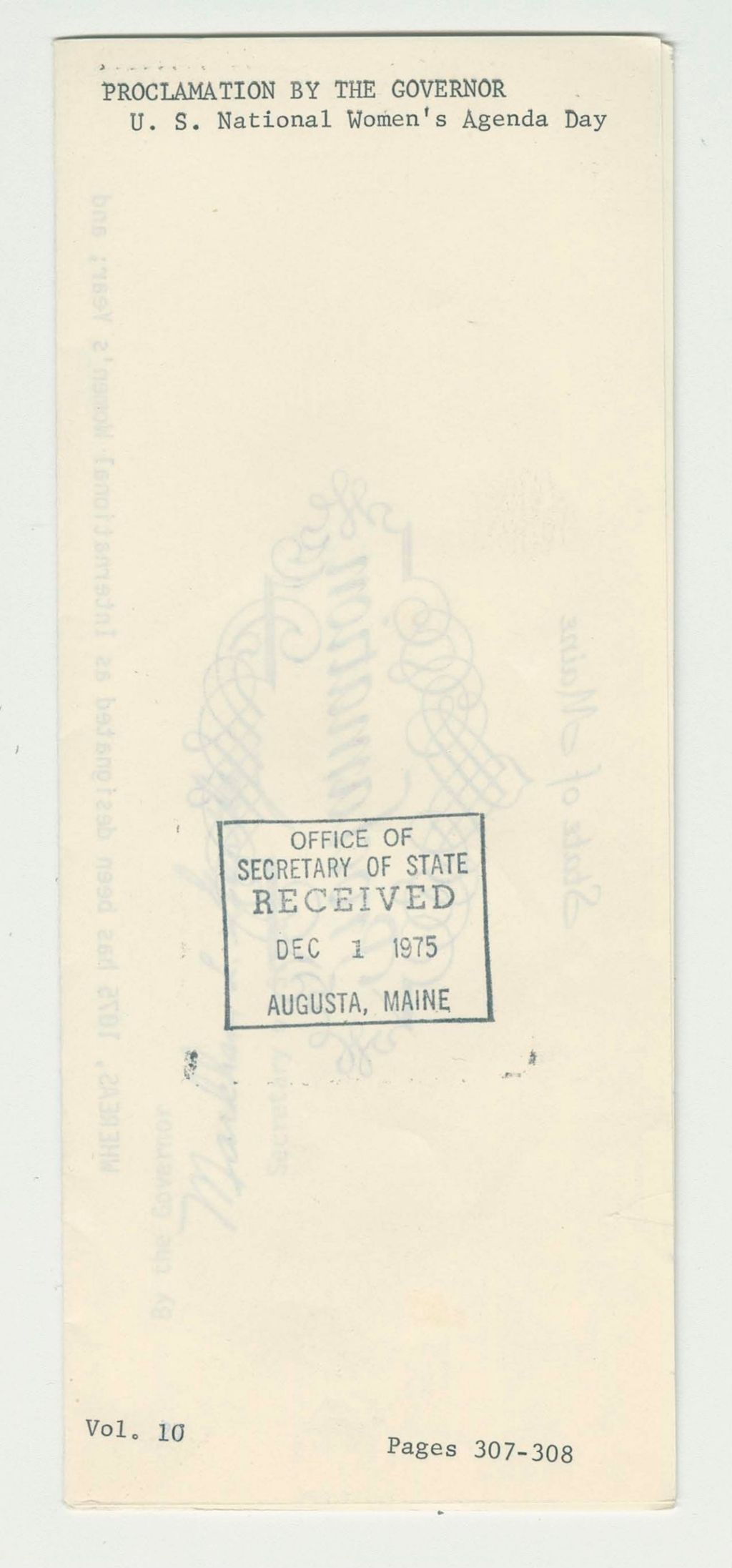Miniature of U.S. National Women's Agenda Day