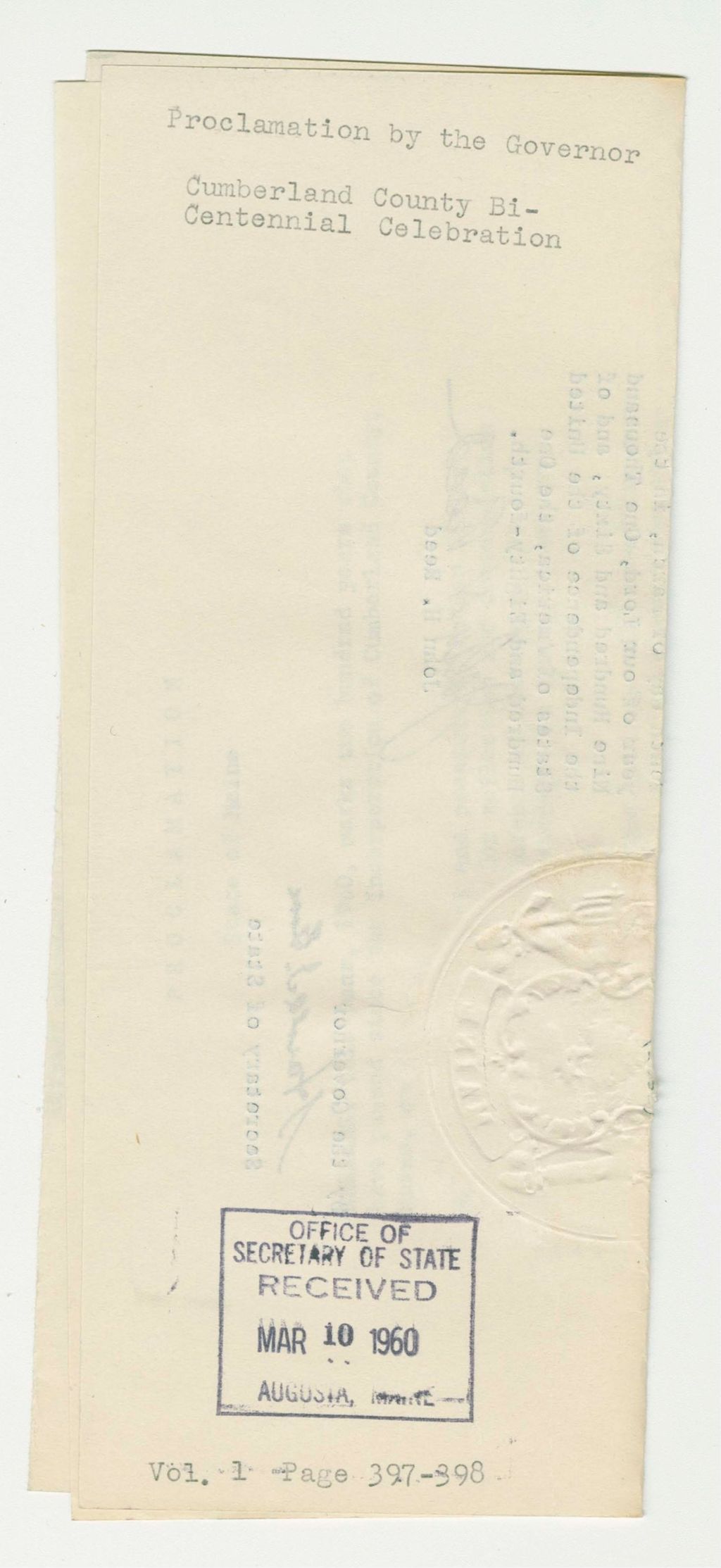Miniature of Cumberland County Bi-Centennial Celebration