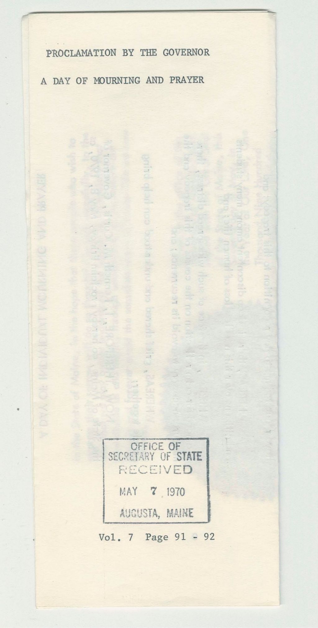 Miniature of A Day of Mourning and Prayer