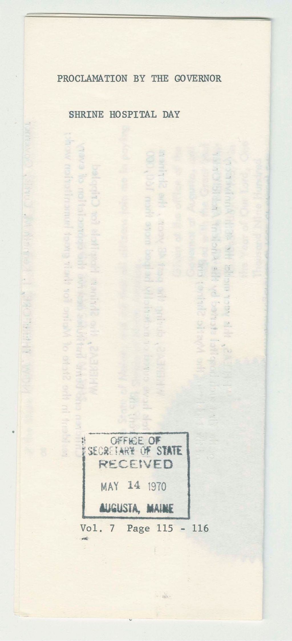 Miniature of Shrine Hospital Day