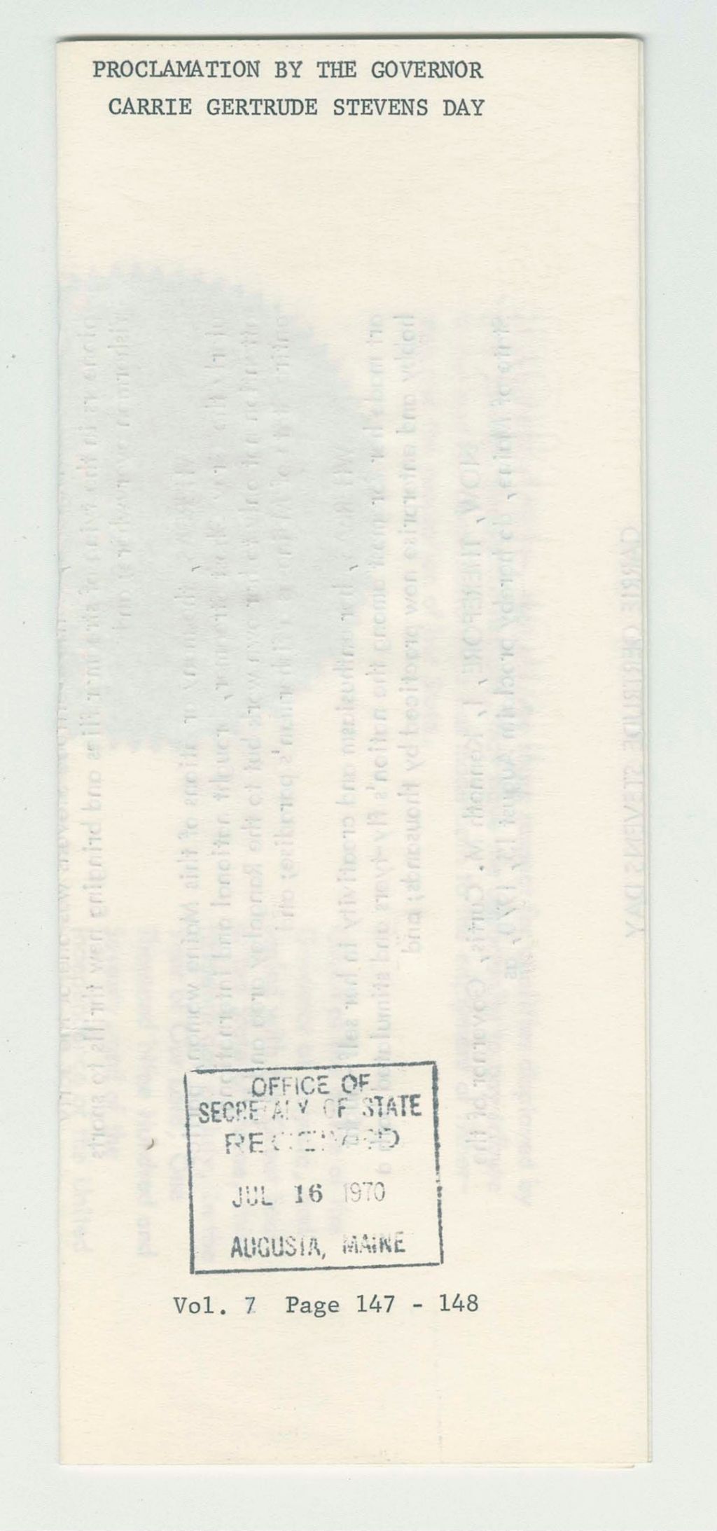 Miniature of Carrie Gertrude Stevens Day