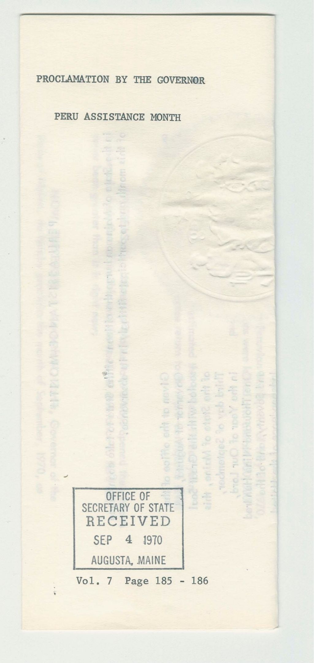 Miniature of Peru Assistance Month