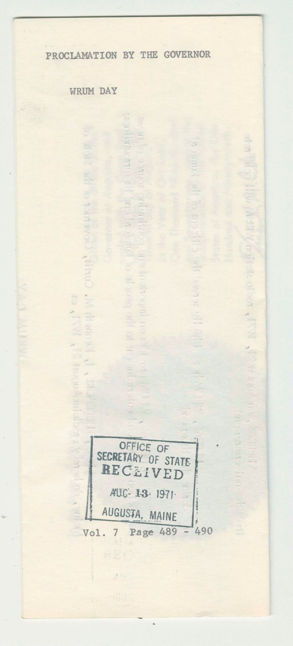 Miniature of Wrum Day