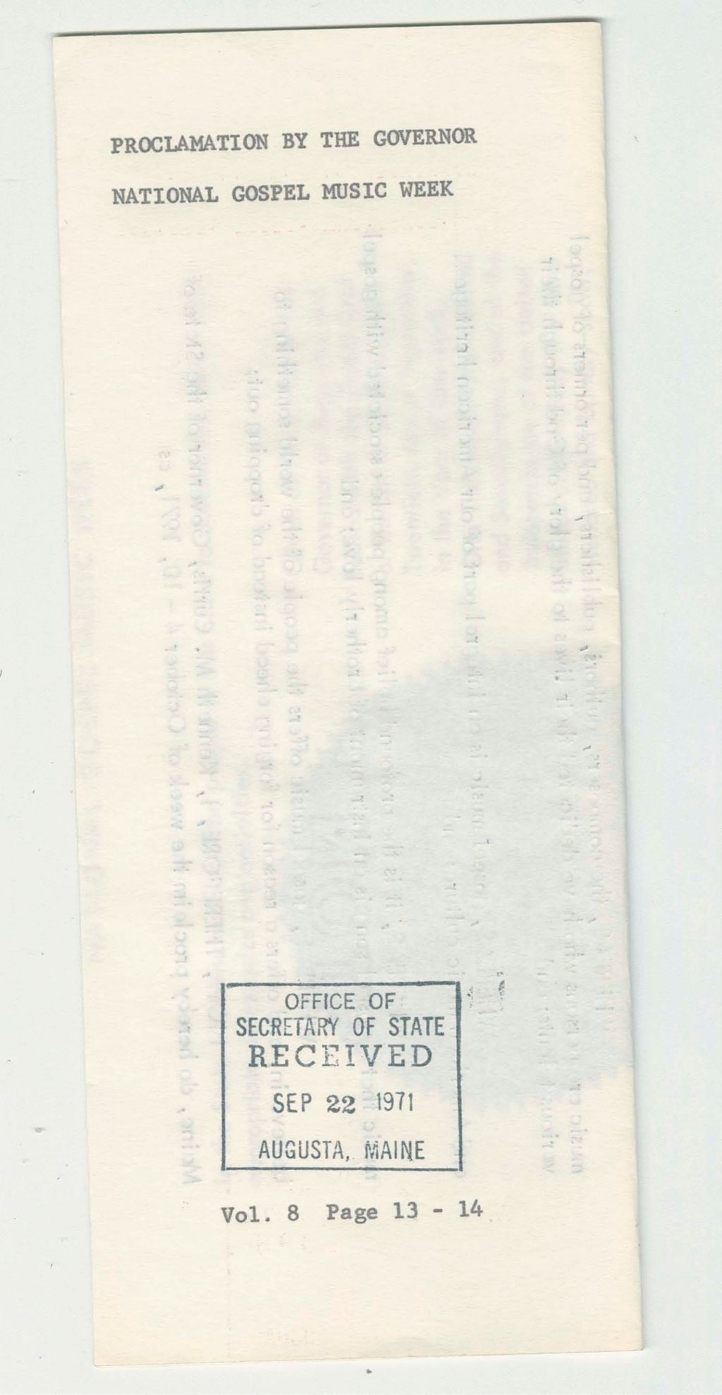 Miniature of National Gospel Music Week