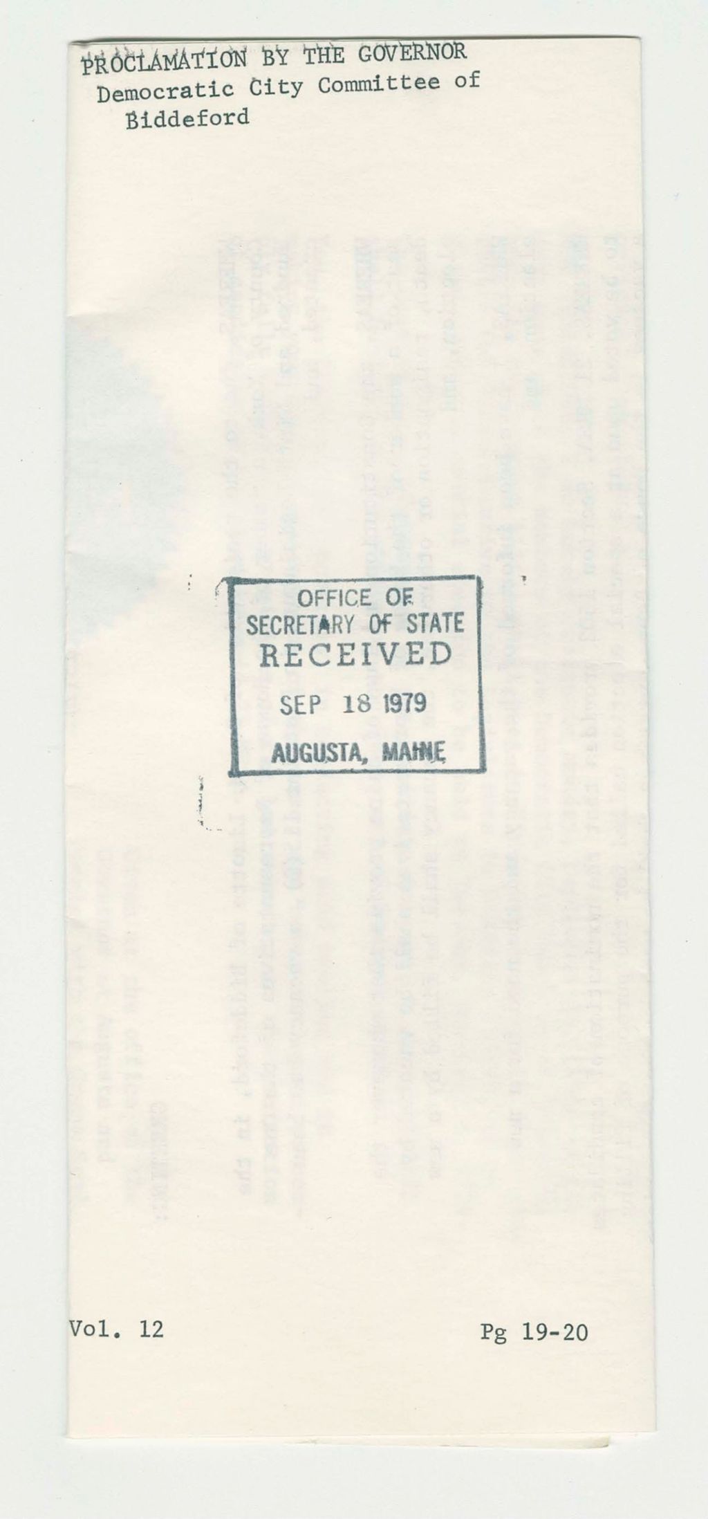 Miniature of Democratic City Committee of Biddeford