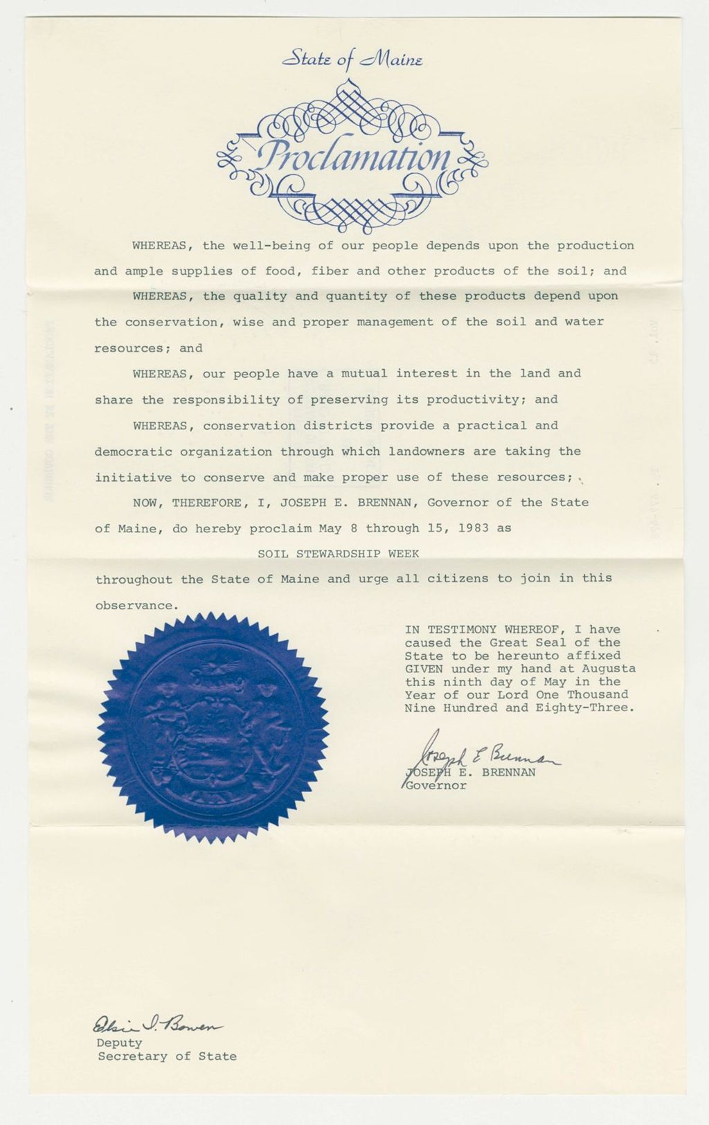 Miniature of Soil Stewardship Week Proclamation