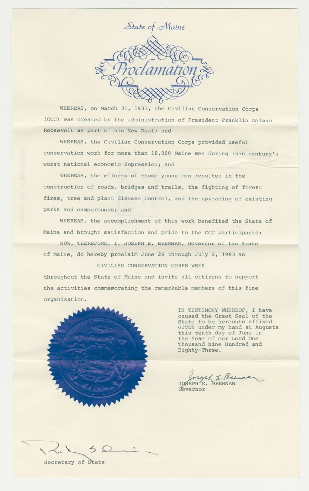 Miniature of Civilian Conservation Corps Week