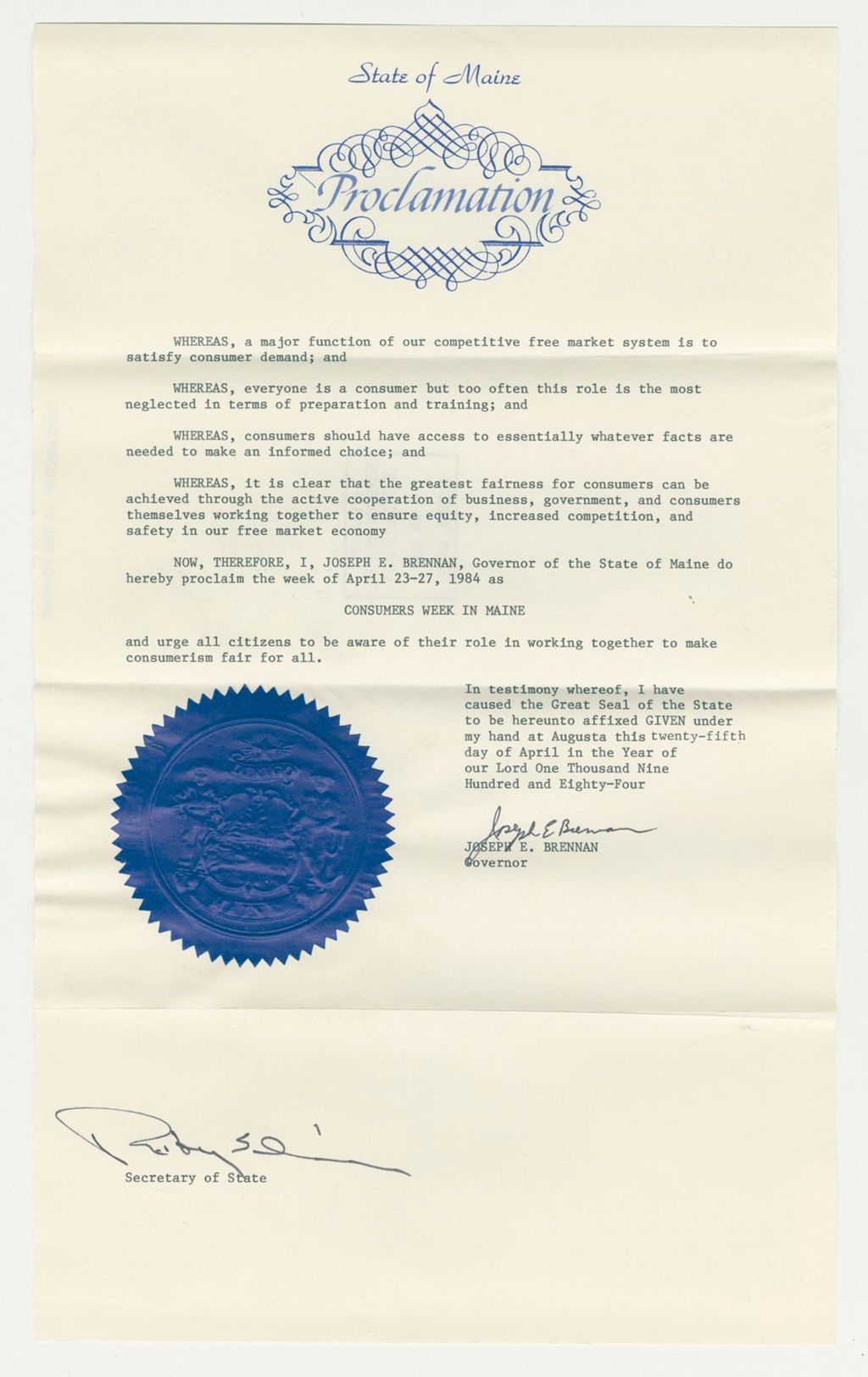 Miniature of Consumers Week in Maine