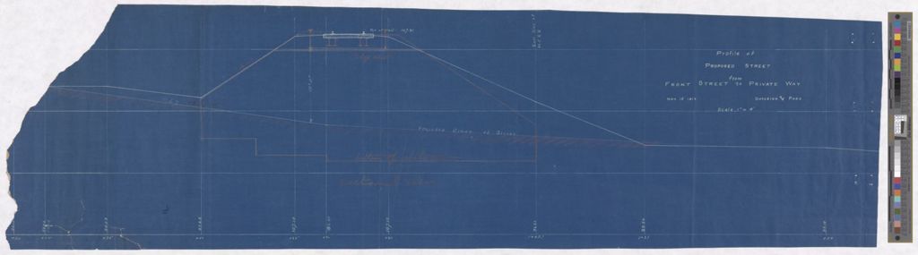 Miniature of Profile of Proposed Street from Front Street to Private Way