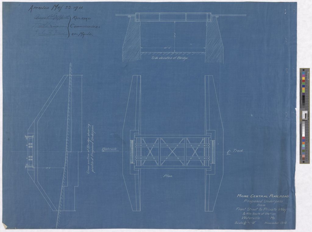 Miniature of Maine Central Railroad Proposed Underpass from Front Street to Private Way 2/10 Mile South of Station, Waterville, Me