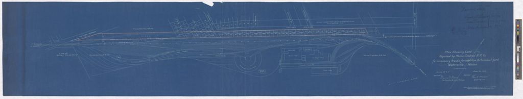 Miniature of Plan Showing Land Required by Maine Central R.R. Co. for necessary tracks for addition to terminal yard, Waterville, Maine
