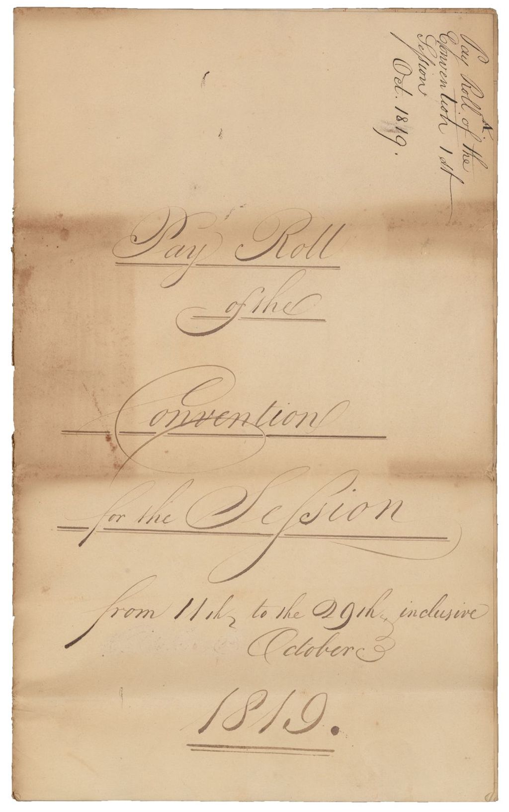 Miniature of Constitutional Convention payroll