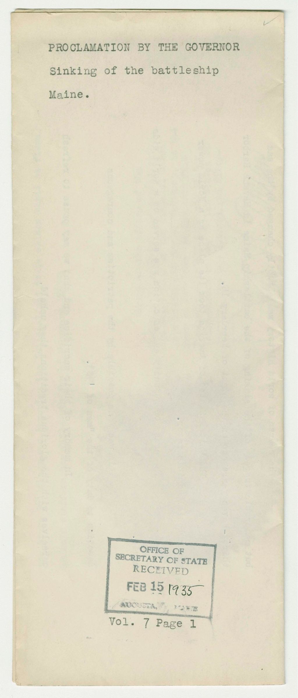 Miniature of Sinking of the Battleship Maine