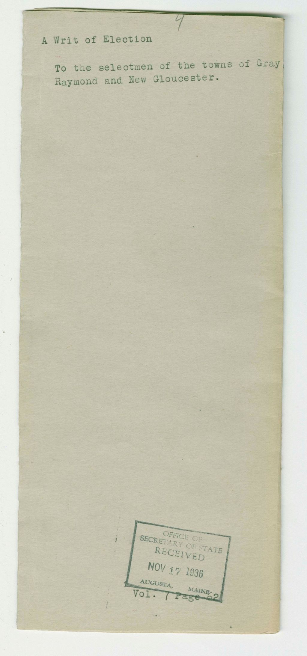 Miniature of To the selection of the tons of Gray Raymond and New Gloucester