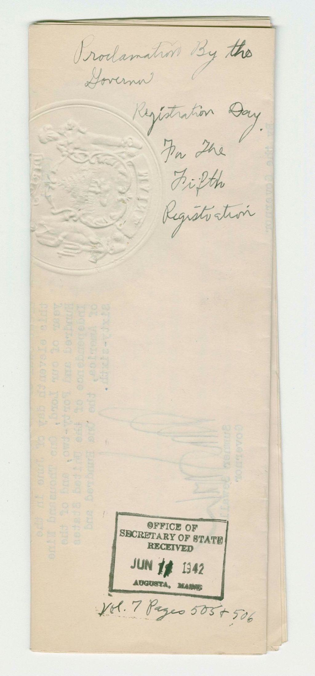 Miniature of Registration Day for the Fifth Registration