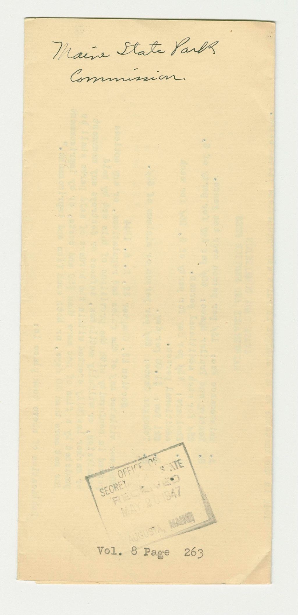 Miniature of Maine State Park Commission