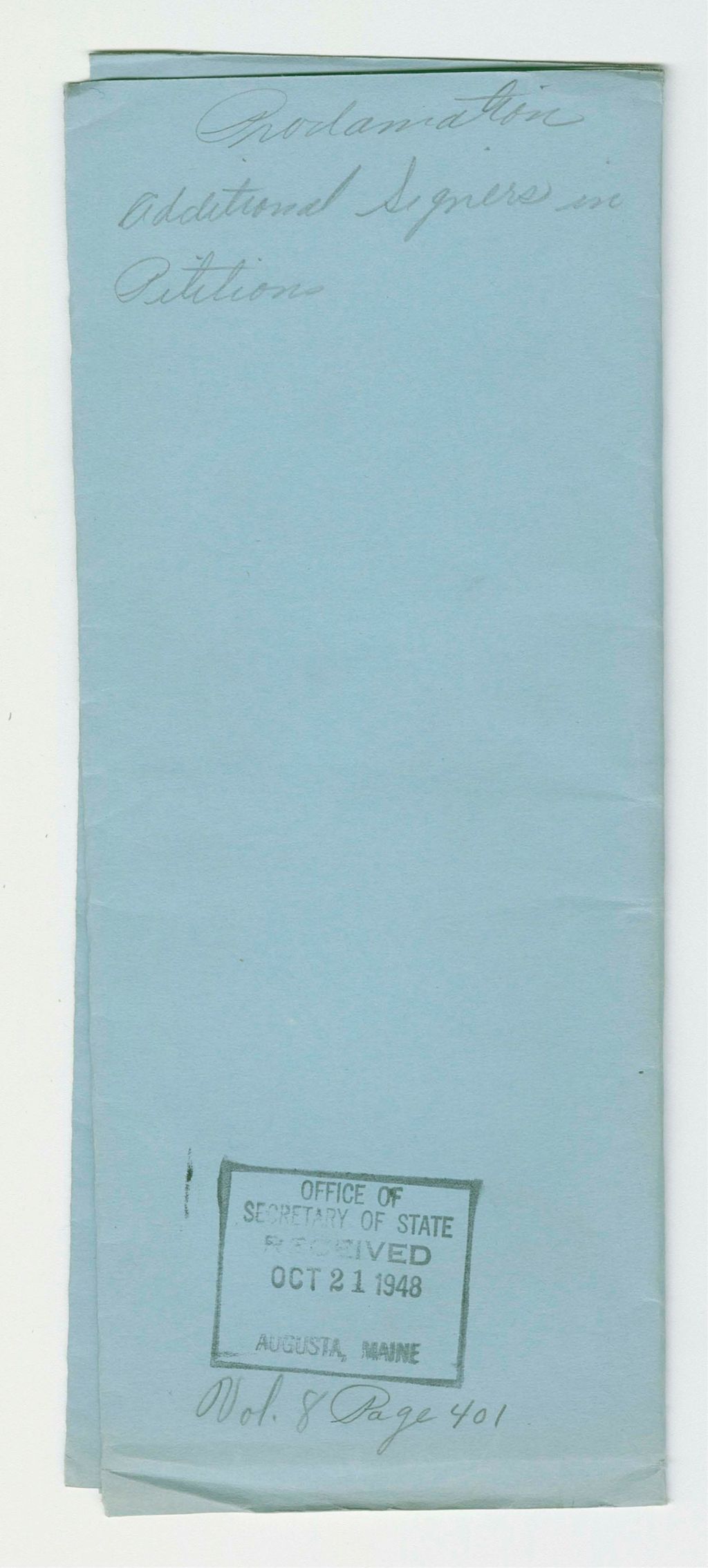 Miniature of Authorizing Amendment to Provide Additional Signers in Petitions for Referendum