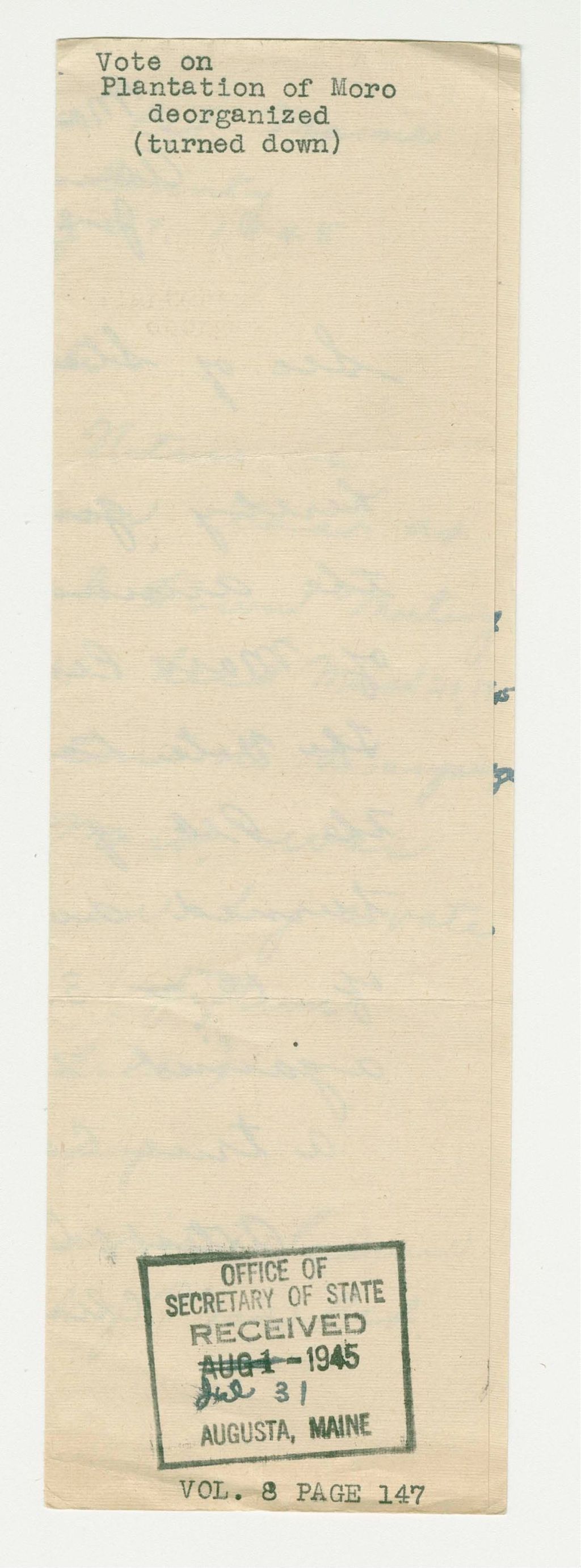 Miniature of Vote on Plantation of Moro deorganized (turned down)