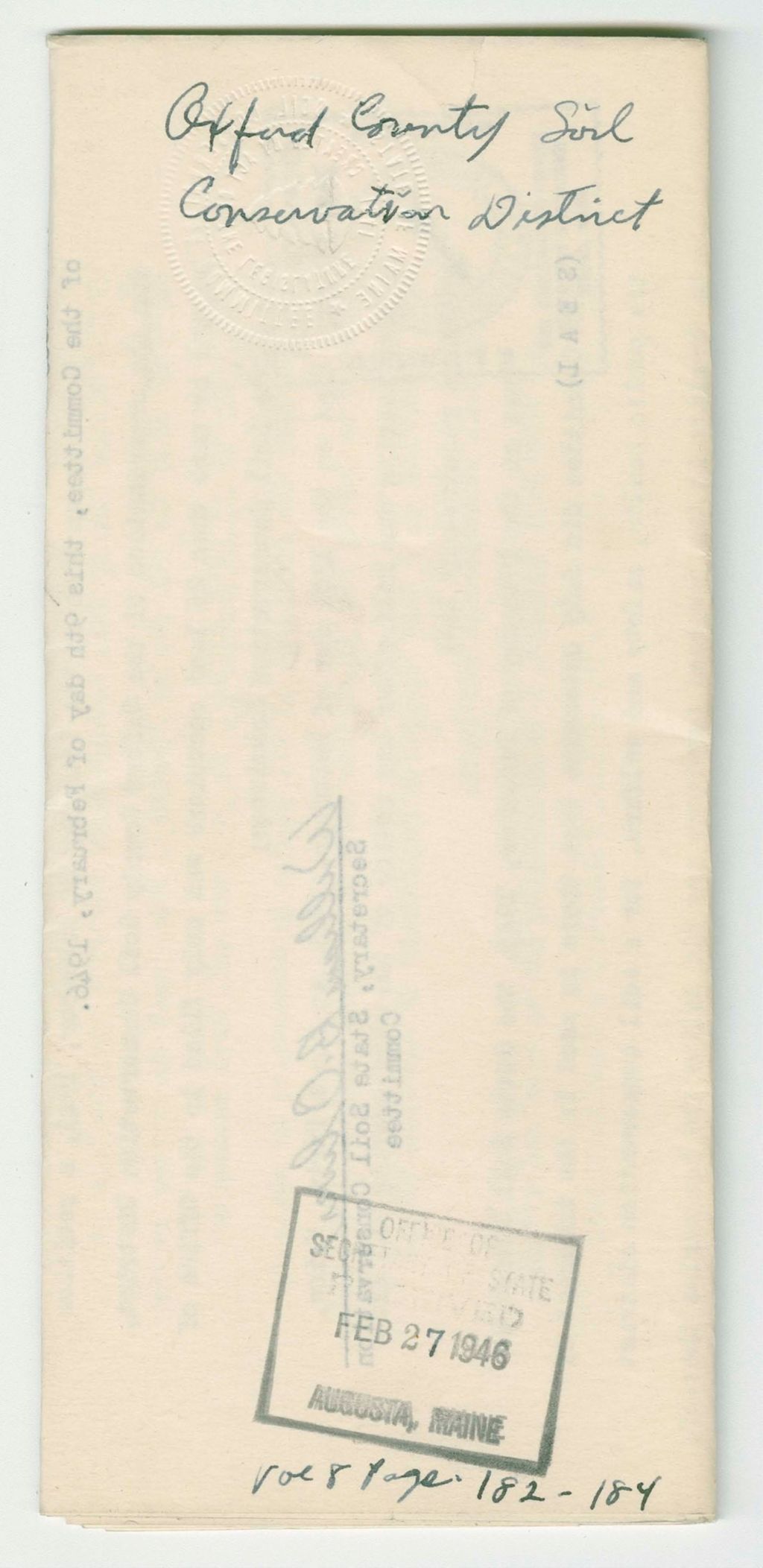 Miniature of Oxford County Soil Conservation District