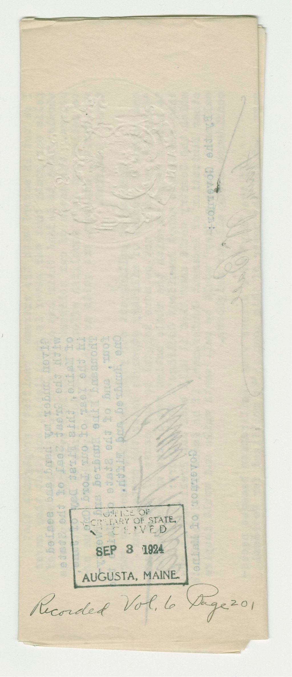 Miniature of Proclamation Opposing the Observance of "Mobilization" or "Defense Day"