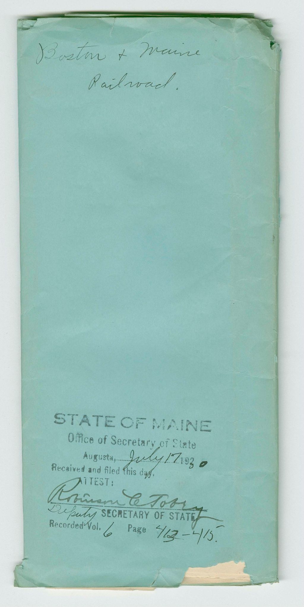 Miniature of Boston and Maine Railroad Stock