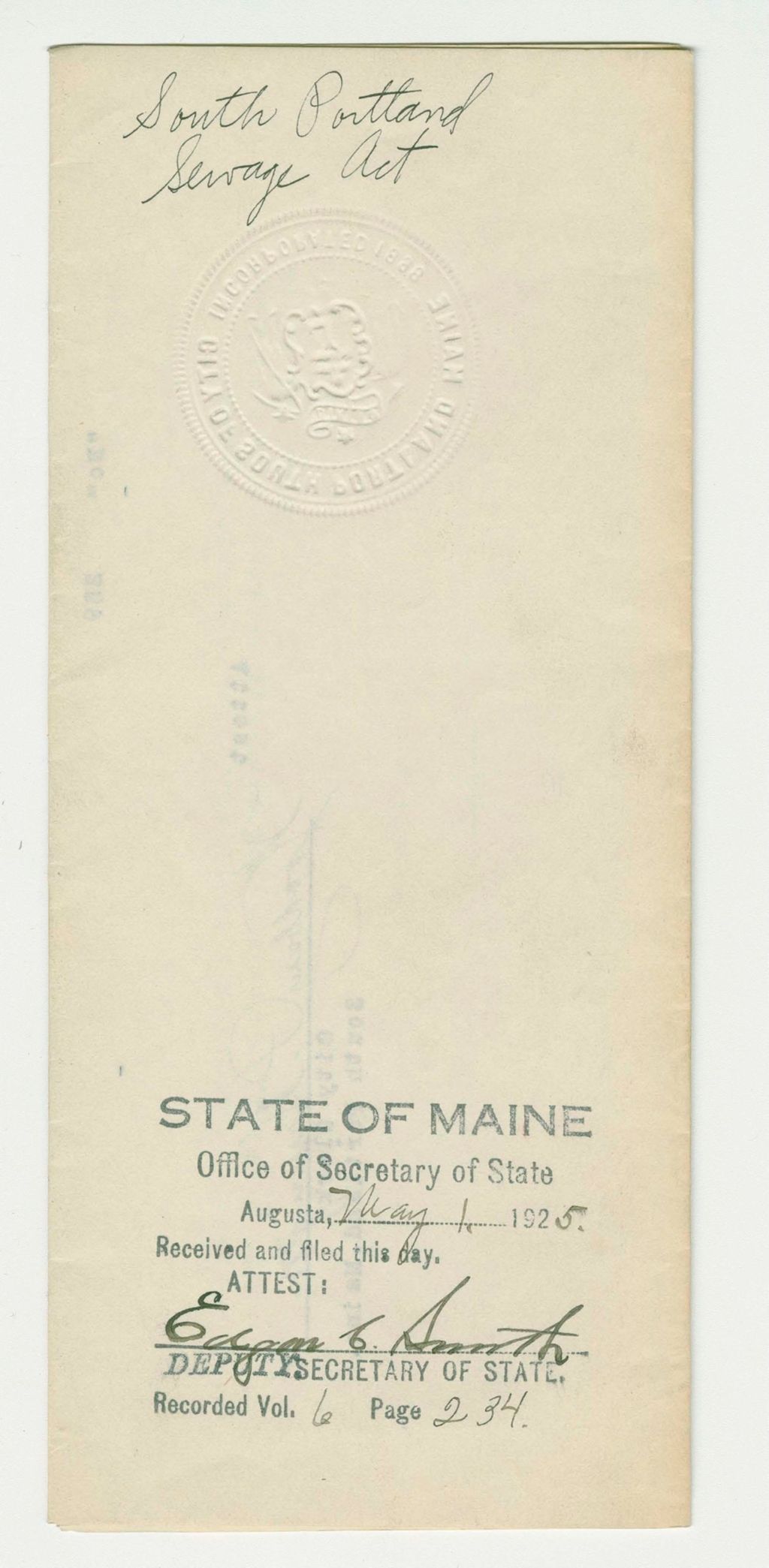 Miniature of Election on South Portland Sewage Act