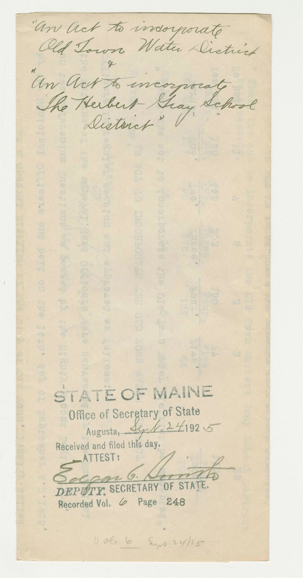 Miniature of Votes on Old Town Water District and Herbert Gray School District
