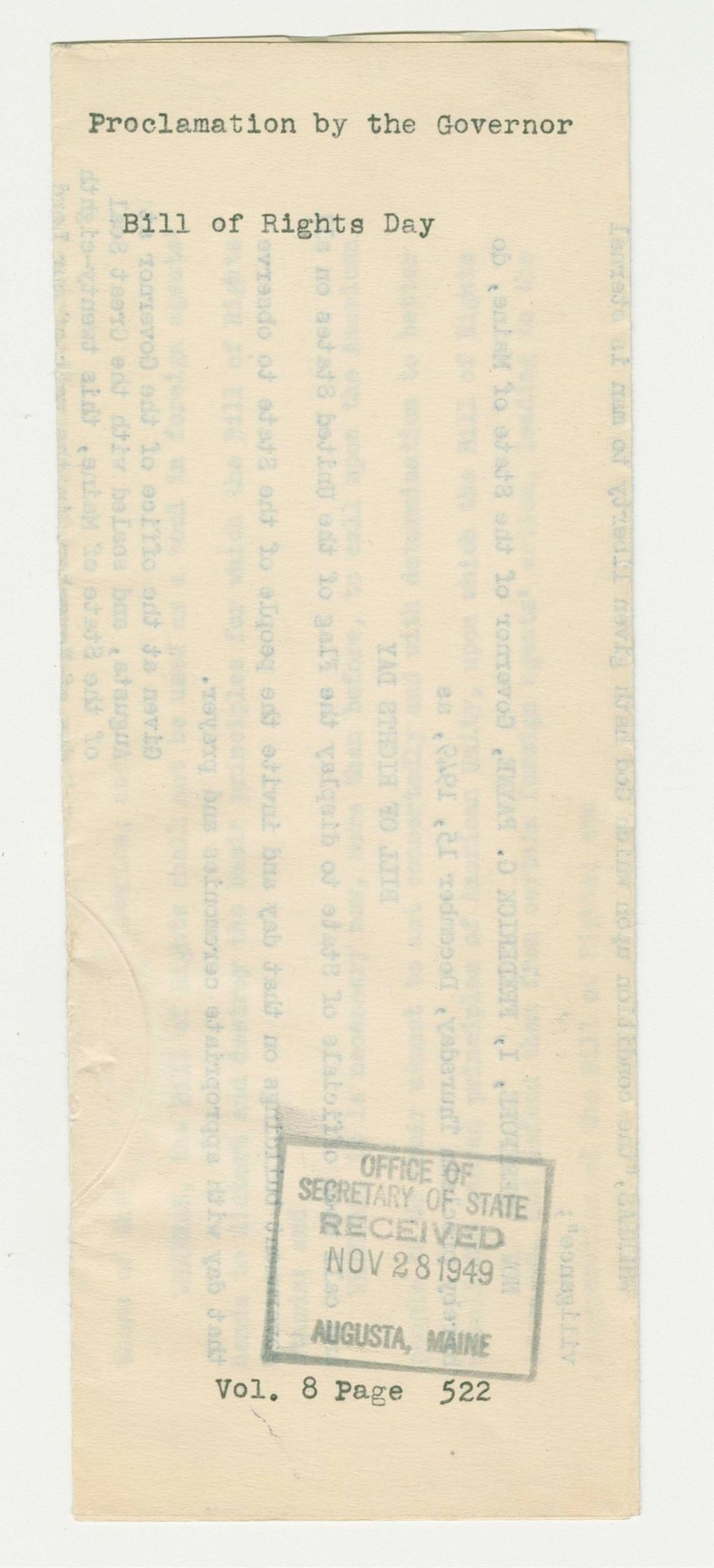 Miniature of Bill of Rights Day