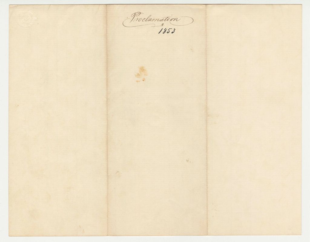 Miniature of Proclamation on the Election of Wm. G. Crosby