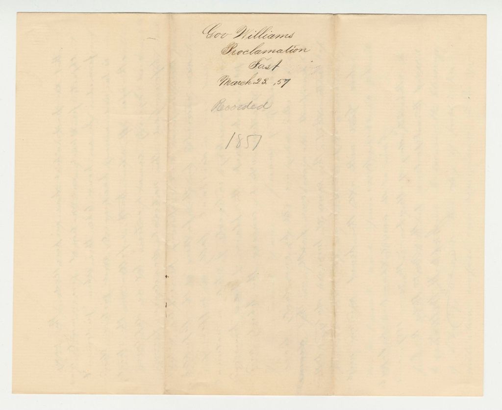 Miniature of Proclamation for a Day of Public Humiliation, Fasting, and Prayer