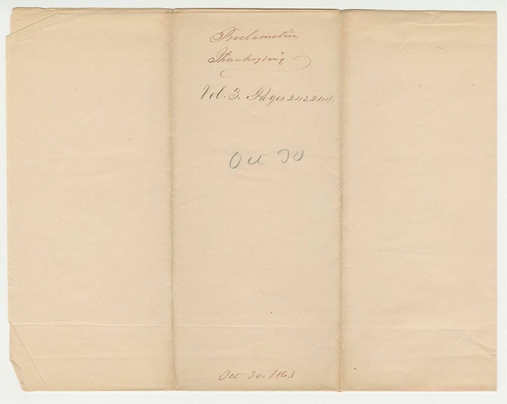 Miniature of Proclamation for a Day of Public Thanksgiving and Praise