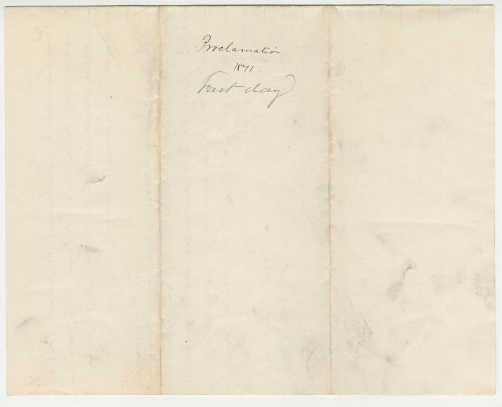 Miniature of Proclamation for a Fast Day
