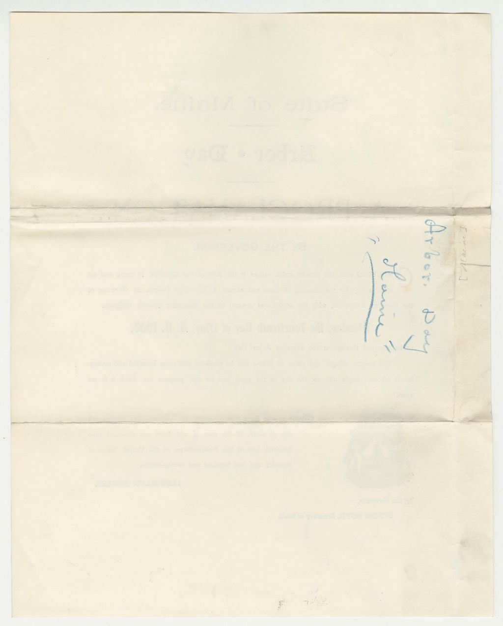 Miniature of Arbor Day Proclamation