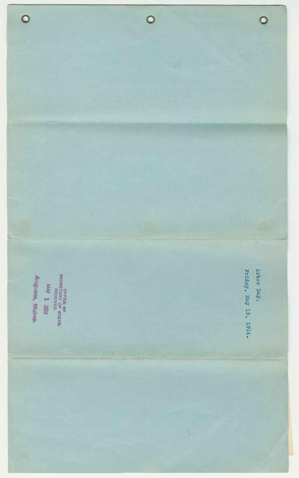 Miniature of 1914 Arbor Day Proclamation