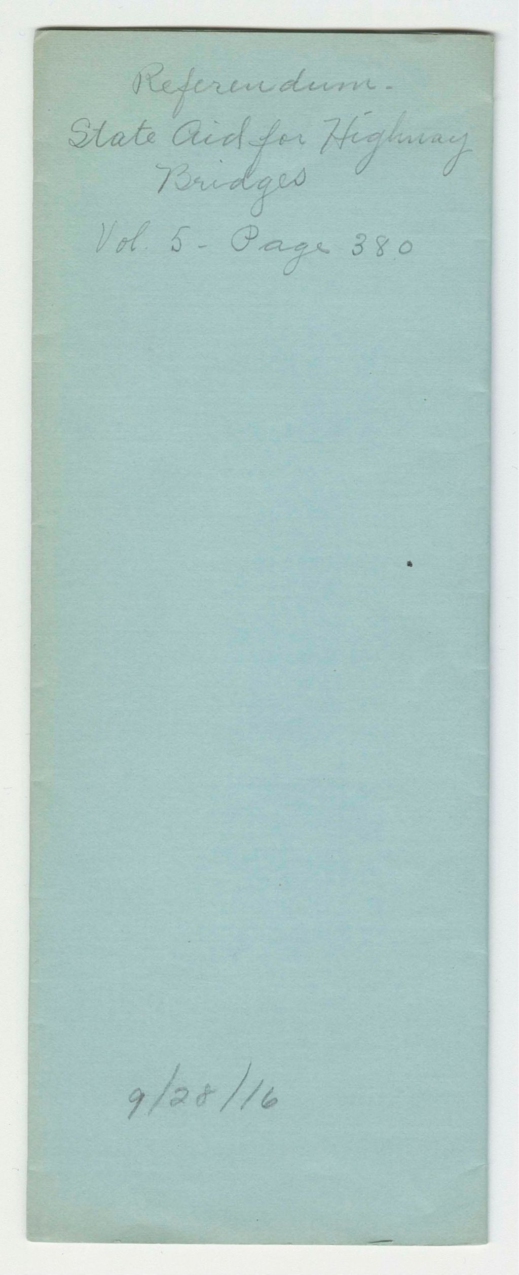 Miniature of Referendum State Aid for Highway Bridges
