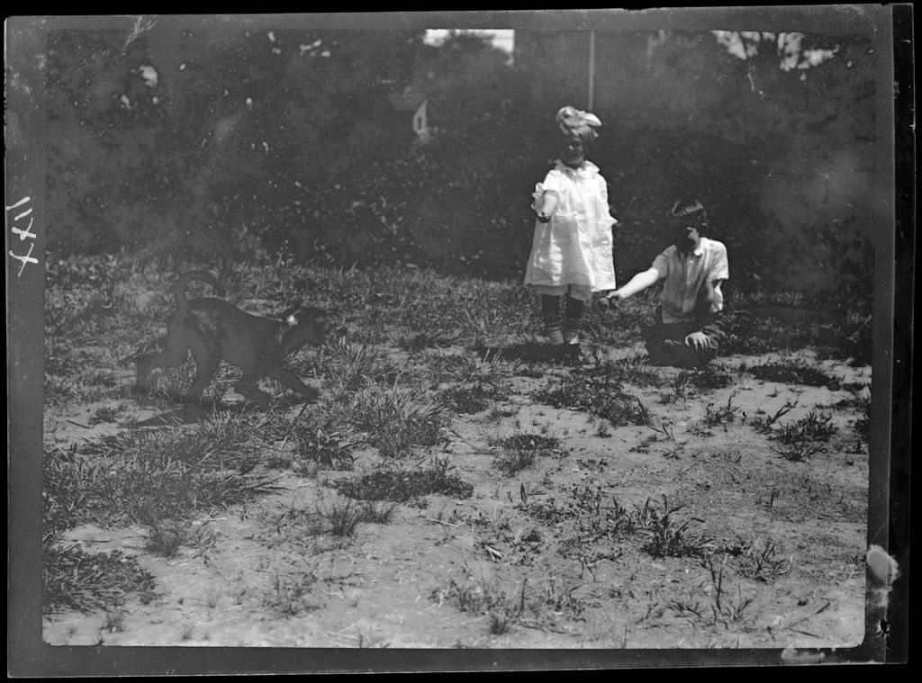 Miniature of Tots- Barabara And Don Call Mike (Dog) To Play