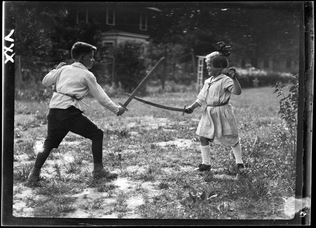 Miniature of Tots- Don And Barbara Duel With Wood Swords