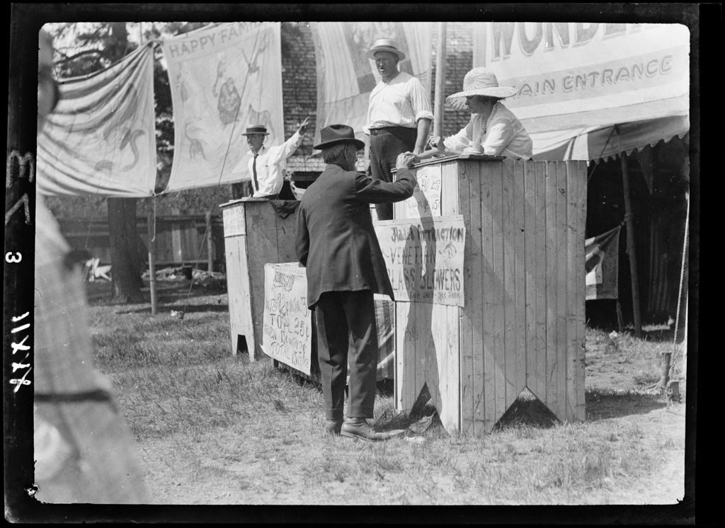 Miniature of Genre- Man Buys Ticket To Side Show At Cornish Fair