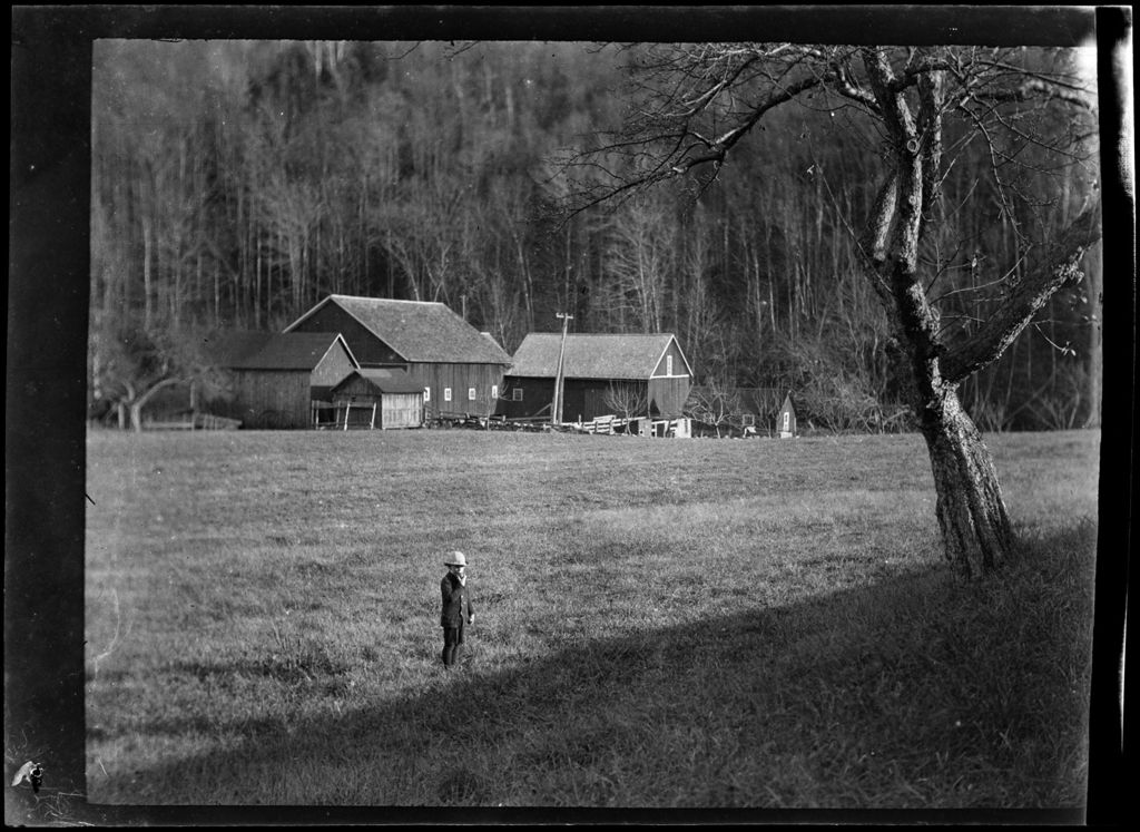 Miniature of Tots- Don In Field , Looks Toward Apple Tree On Hill, Farm In Background