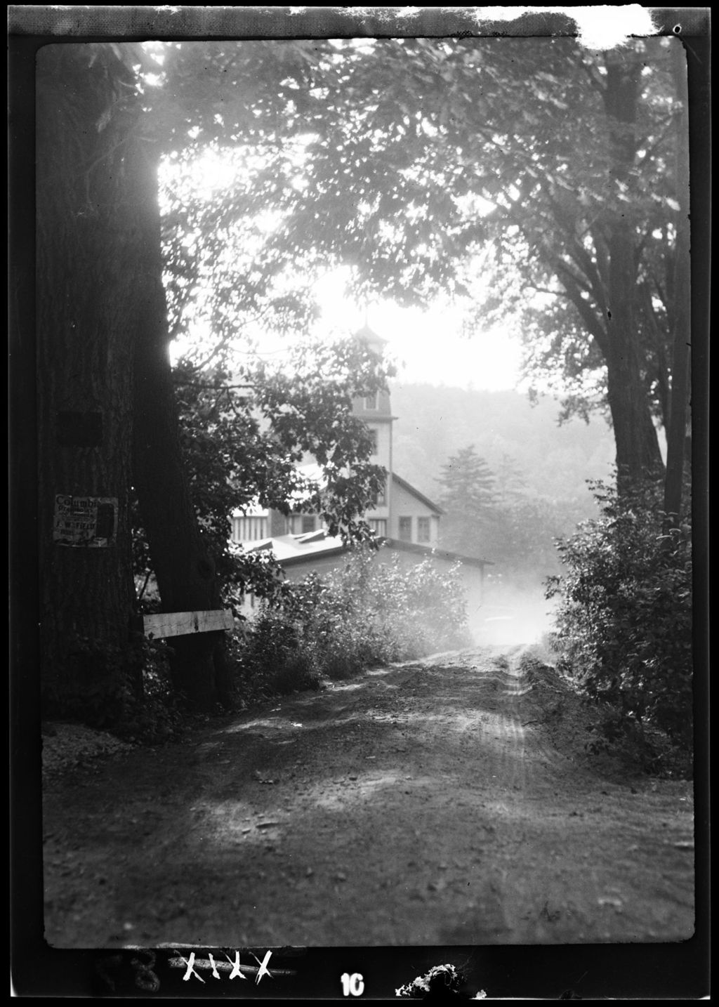 Miniature of Architecture- View Down Dirt Road Past Big Oak On Left Toward Building Afar "Ashvelot"