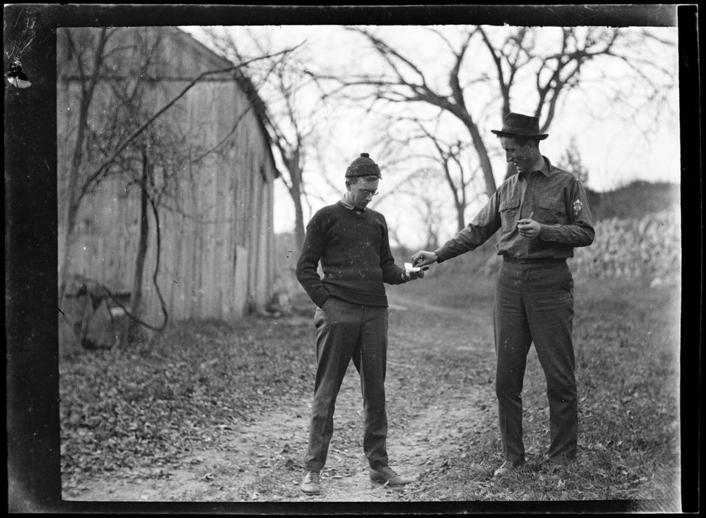 Miniature of Genre- Knight And Long Joke Around In Barn Yard