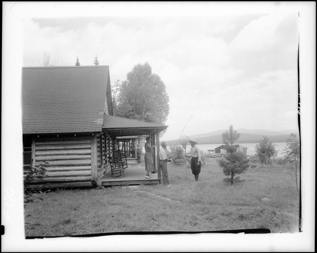 Miniature of People Enjoying Being At Camp, Log Cabins