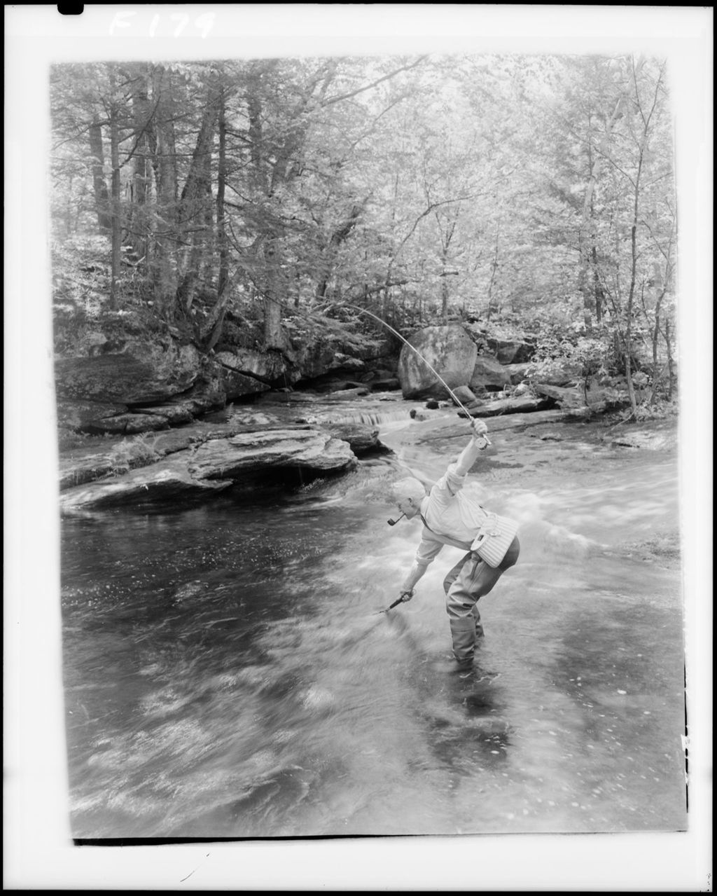Miniature of Man Stream Fishing