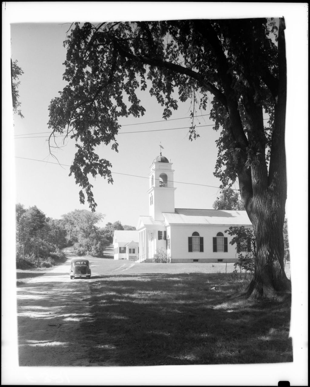 Miniature of Shot Up Dirt Road Showing Church In Waterford