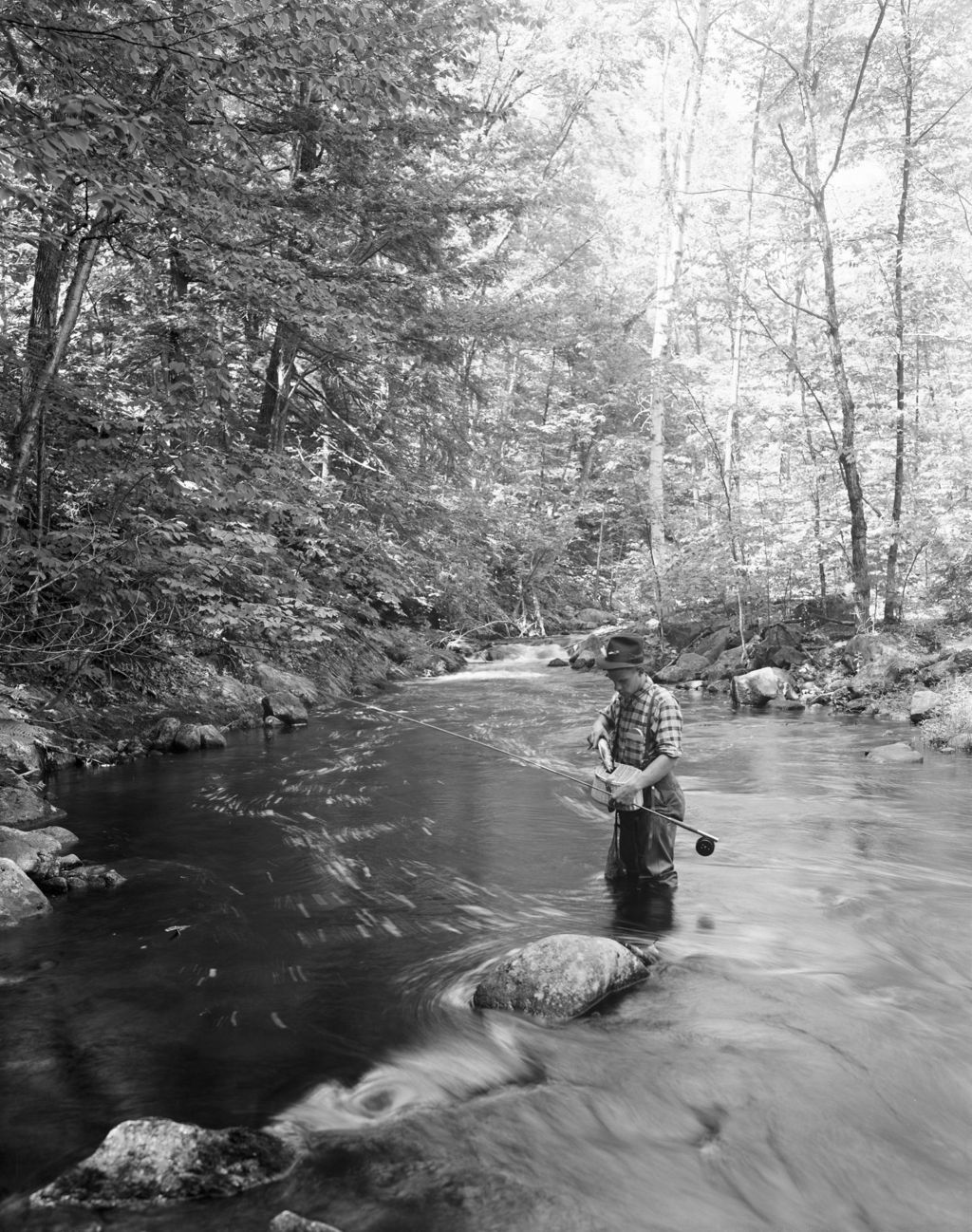 Miniature of Man Fly-Fishing A Stream