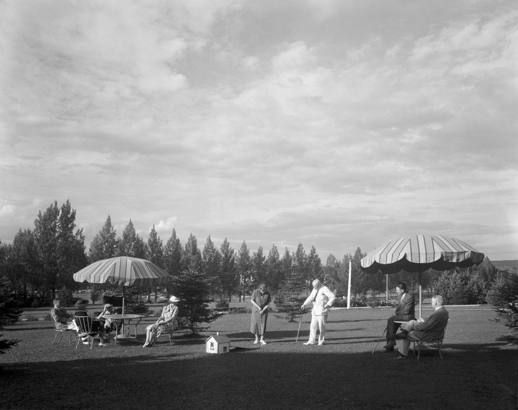 Miniature of Ladies Taking Afternoon Tea Outside A Hotel In Rangeley