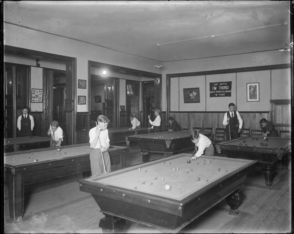 Miniature of Young Boys In Hall Playing Pool
