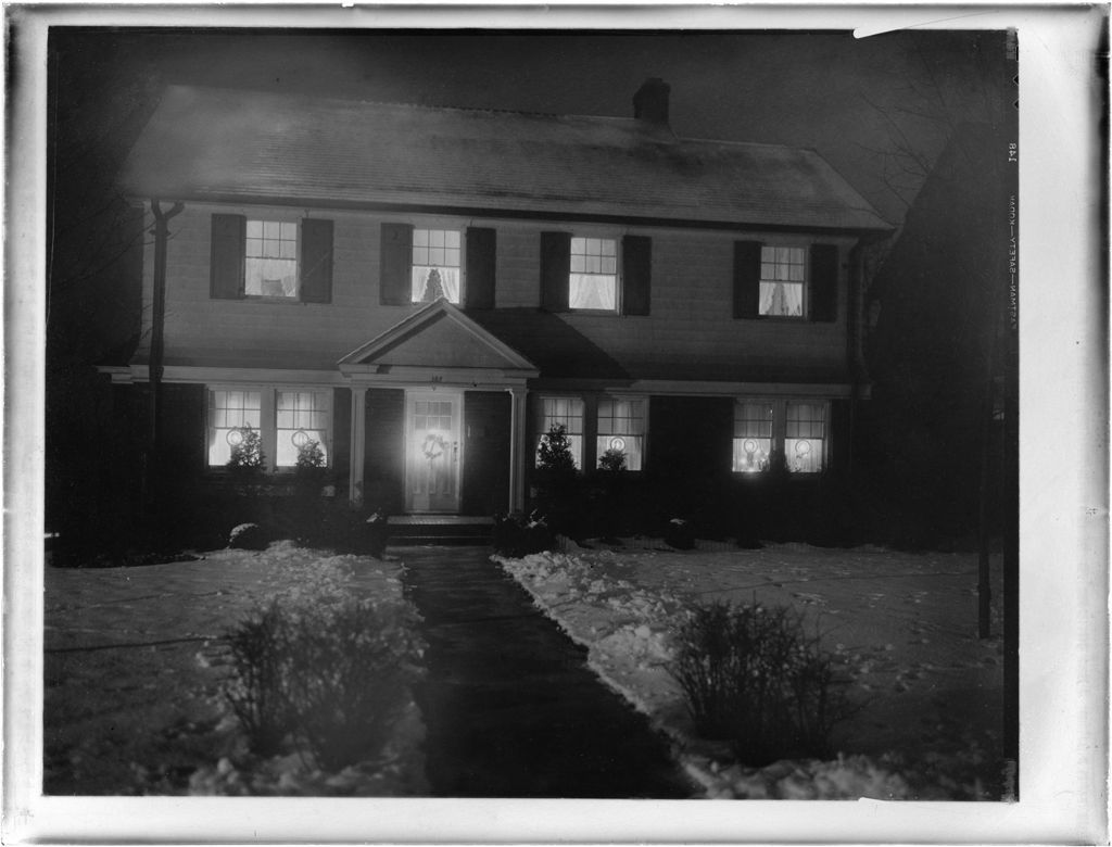 Miniature of House At Night With Christmas Decorations, Bloomfield, Nj