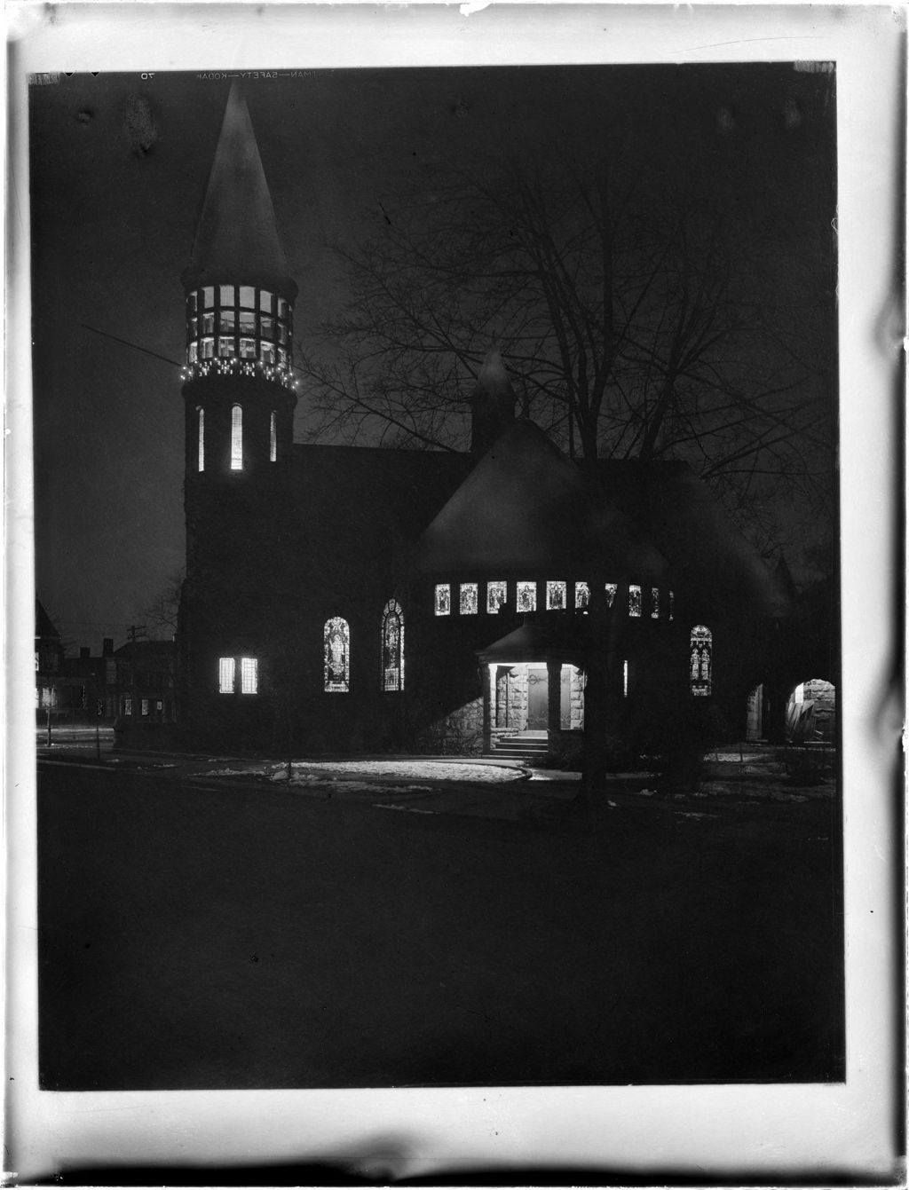 Miniature of Night Scene Of Westminster Church, Nj