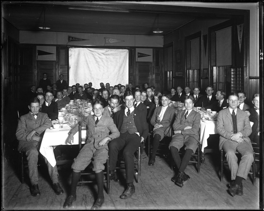 Miniature of Many Young Men In A College Dining Hall, Nj